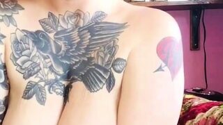 Big boobs milf masturbates with her dildo