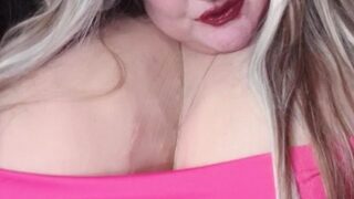 Susi showing huge boobs in red dress