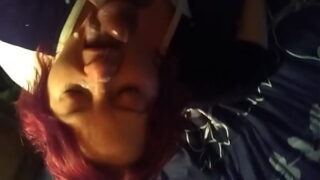 Redhead bbw getting facial